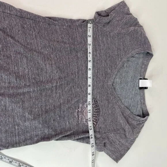 Harley Davidson Women’s V Neck T Shirt Size Small, Grey Sturgis Rally SD 2019 - Picture 6 of 7
